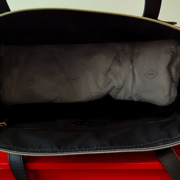 Fossil Brown Patterned Tote Bag - Picture 5 of 6